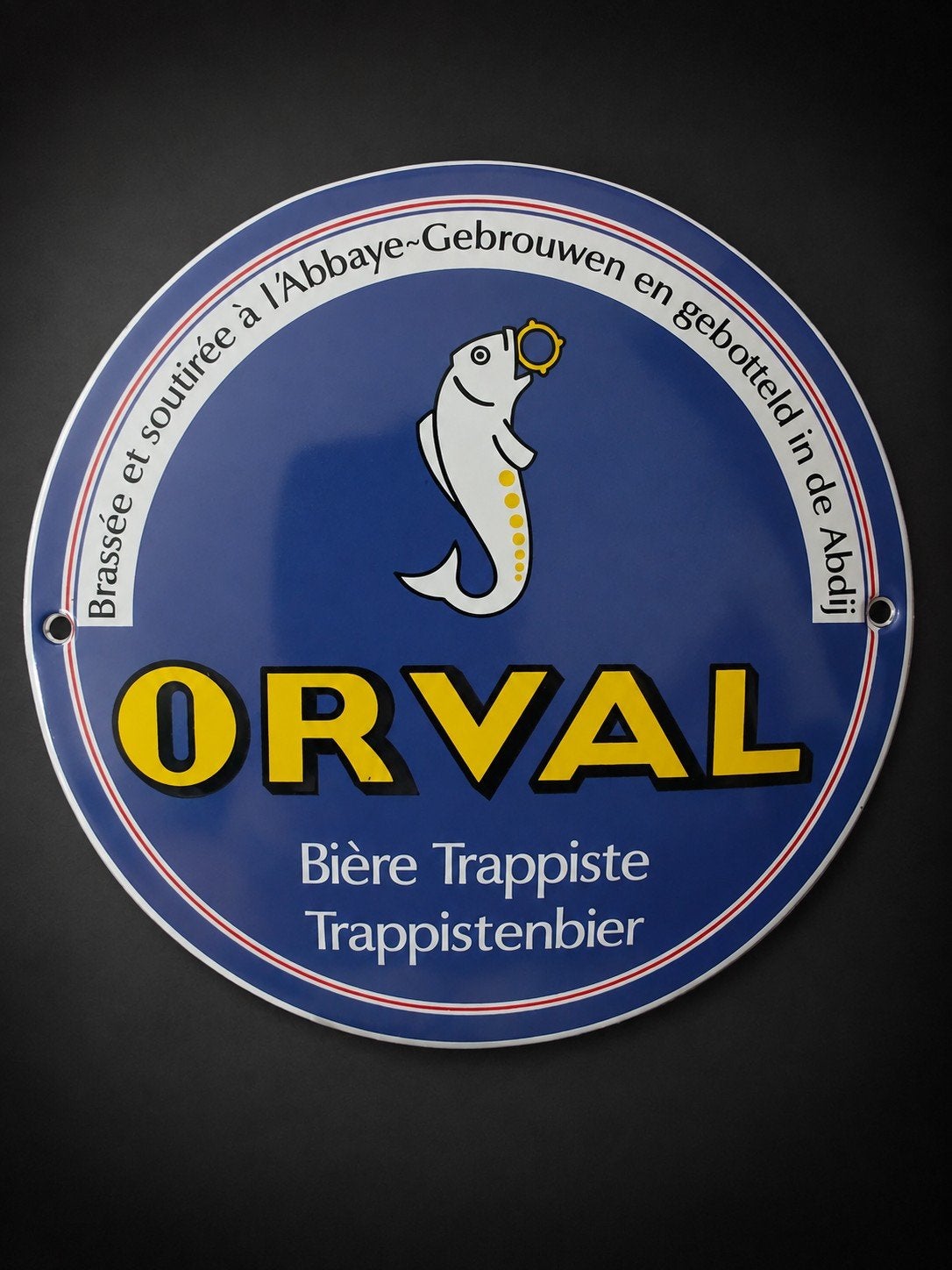 Plaque émaillée Orval, Enlèvement ou Envoi, Comme neuf, Panneau, Plaque ou Plaquette publicitaire