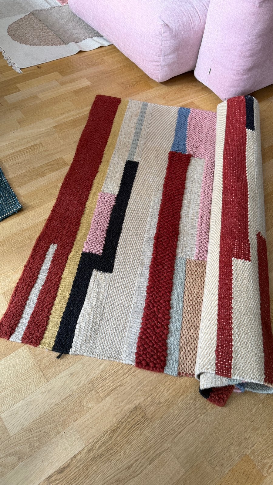 Ikea Brönden tapijt 133x195, Huis en Inrichting, Stoffering | Tapijten en Vloerkleden, Ophalen, Gebruikt, 100 tot 150 cm, Vierkant