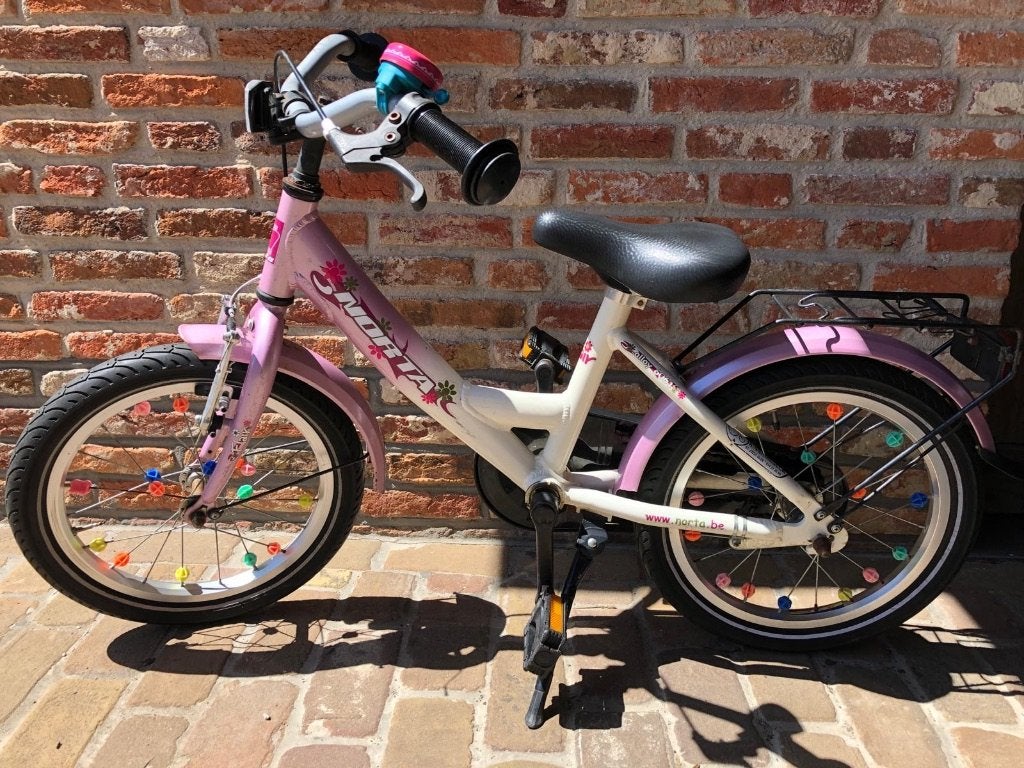 Meisjesfiets Norta 16 inch, Fietsen en Brommers, Ophalen, Terugtraprem, Gebruikt, 16 inch