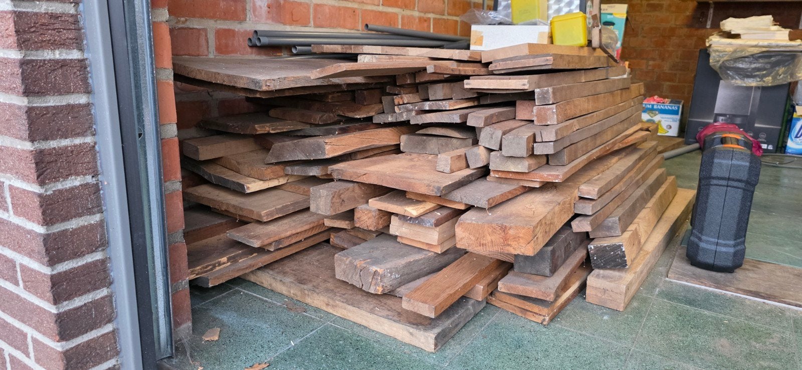 eiken planken en balkjes, Bricolage & Construction, Enlèvement, Chêne, Planche