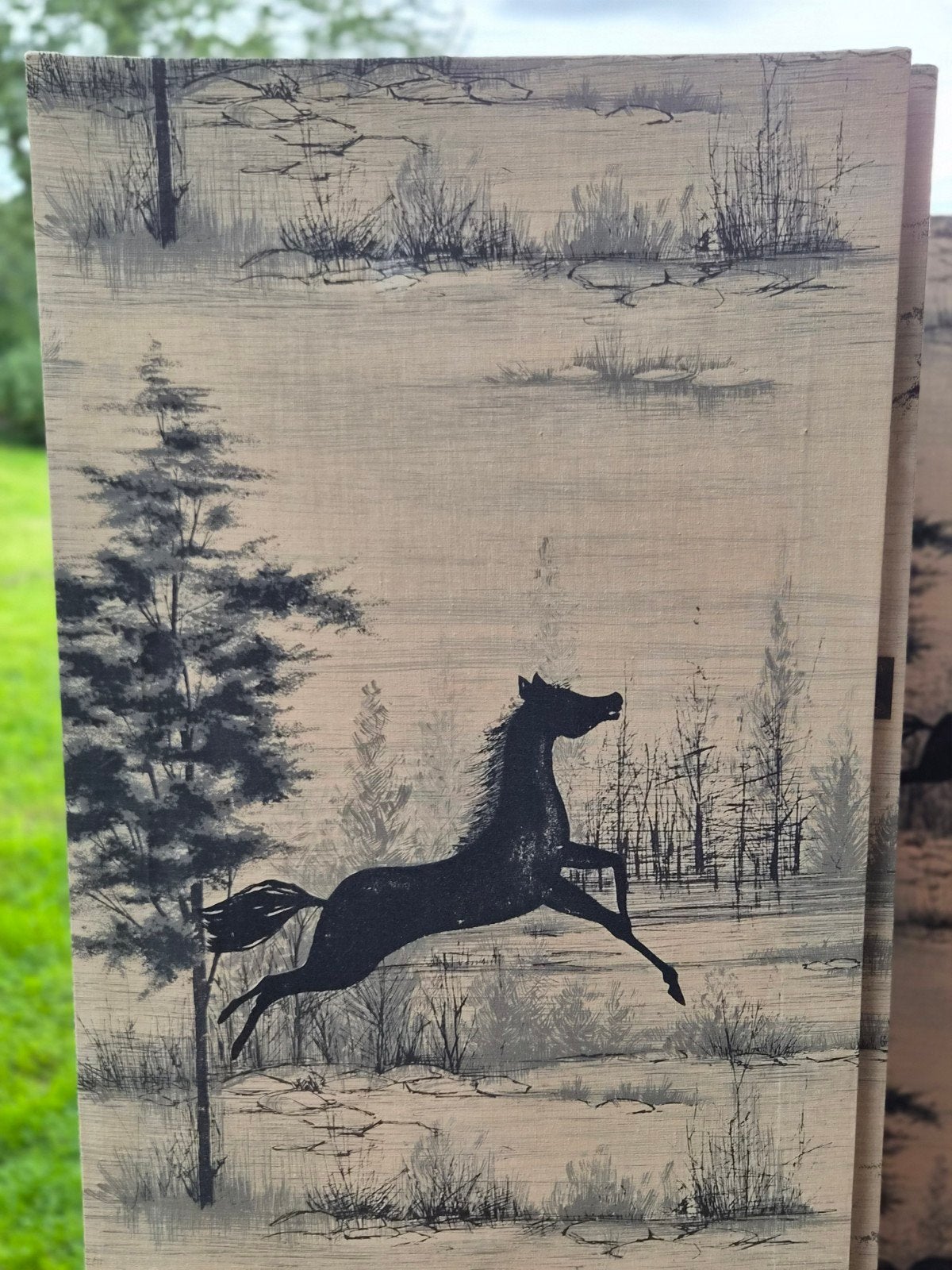 paravent landelijk met paarden, Enlèvement