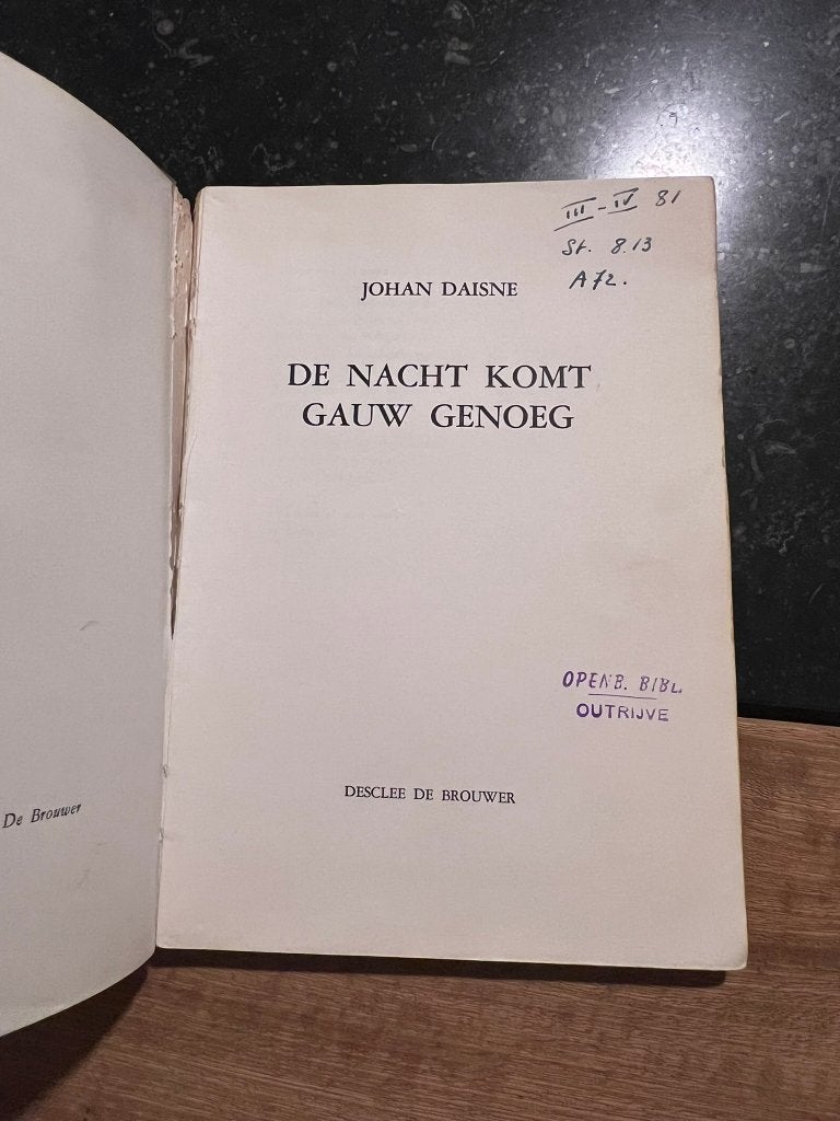 De nacht komt gauw genoeg, gedichten - Johan Daisne, Ophalen of Verzenden, Gelezen, Johan Daisne, Eén auteur