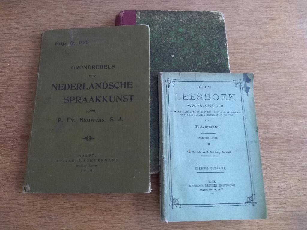 3 heel oude schoolboekjes, Boeken, Ophalen, Gelezen