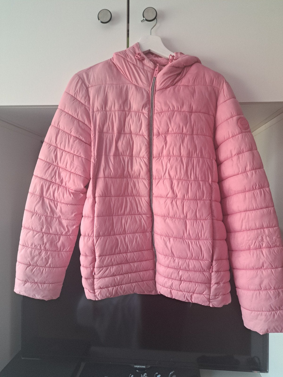 Tussenseizoens jas in het roos, Enlèvement, Taille 42/44 (L)