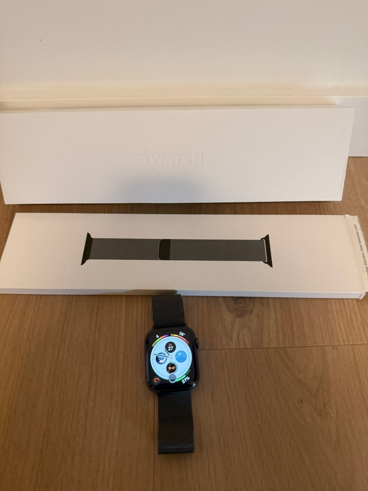 Apple watch serie 6 Cellular Graphite stainless steel, Handtassen en Accessoires, Smartwatches, Ophalen, Zo goed als nieuw, Zwart