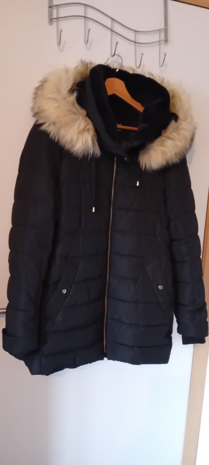 Zwarte winterjas XL, Taille 46/48 (XL) ou plus grande, Zara., Comme neuf, Enlèvement
