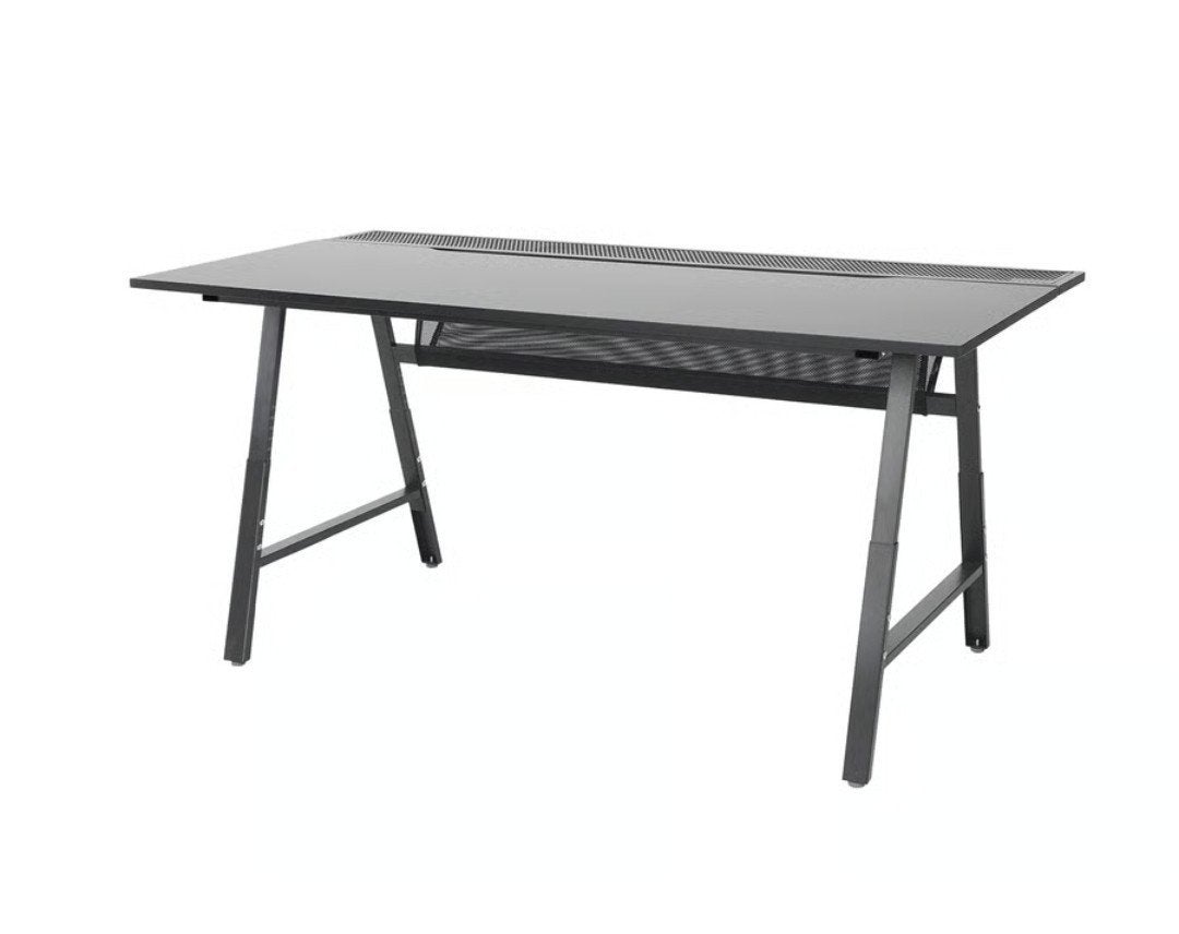 IKEA bureau (UTESPELARE), Ophalen, Zwart, 160 cm, Spaanplaat of MDF