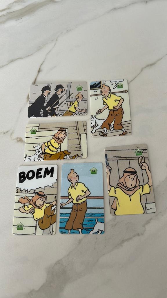 Hergé kuifje 6 telekaarten Tone Phone, Enlèvement ou Envoi, Tintin, Comme neuf