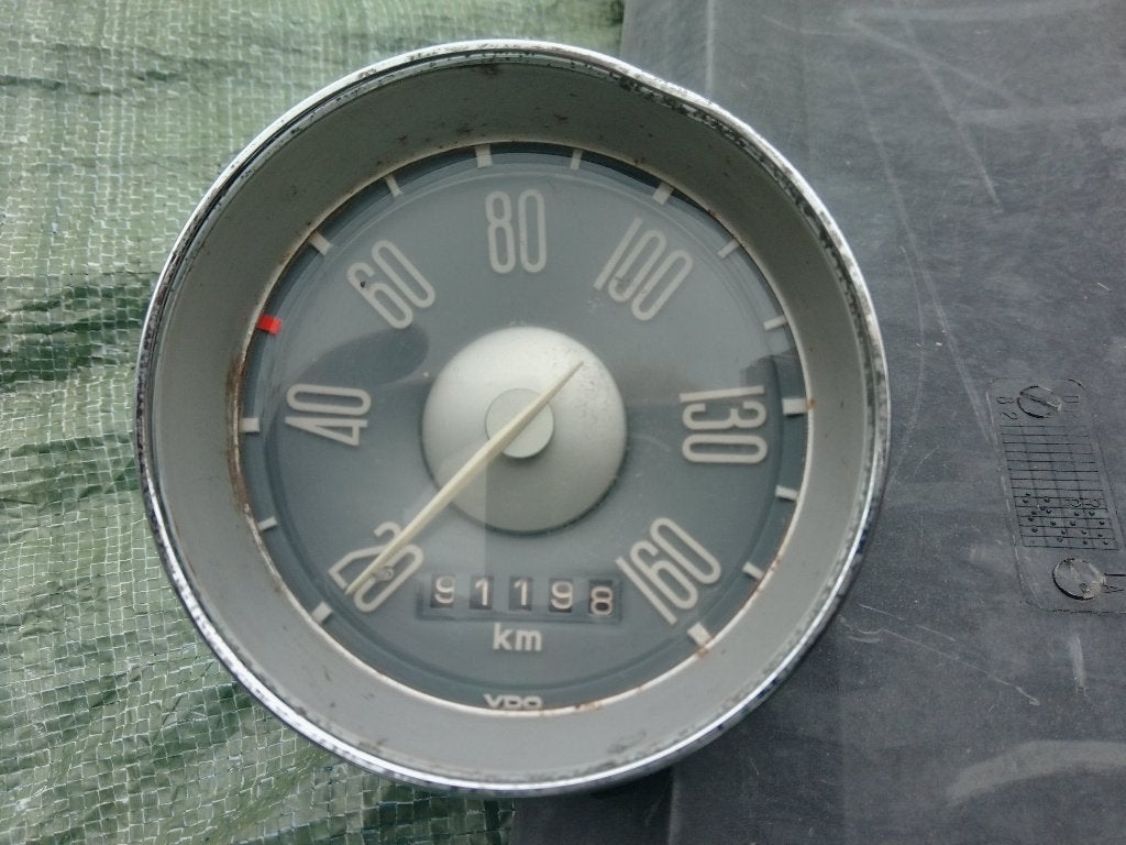 VW type 3:160 km/h snelheidsmeter: VDO, Auto-onderdelen, Dashboard en Schakelaars, Ophalen of Verzenden, Gebruikt