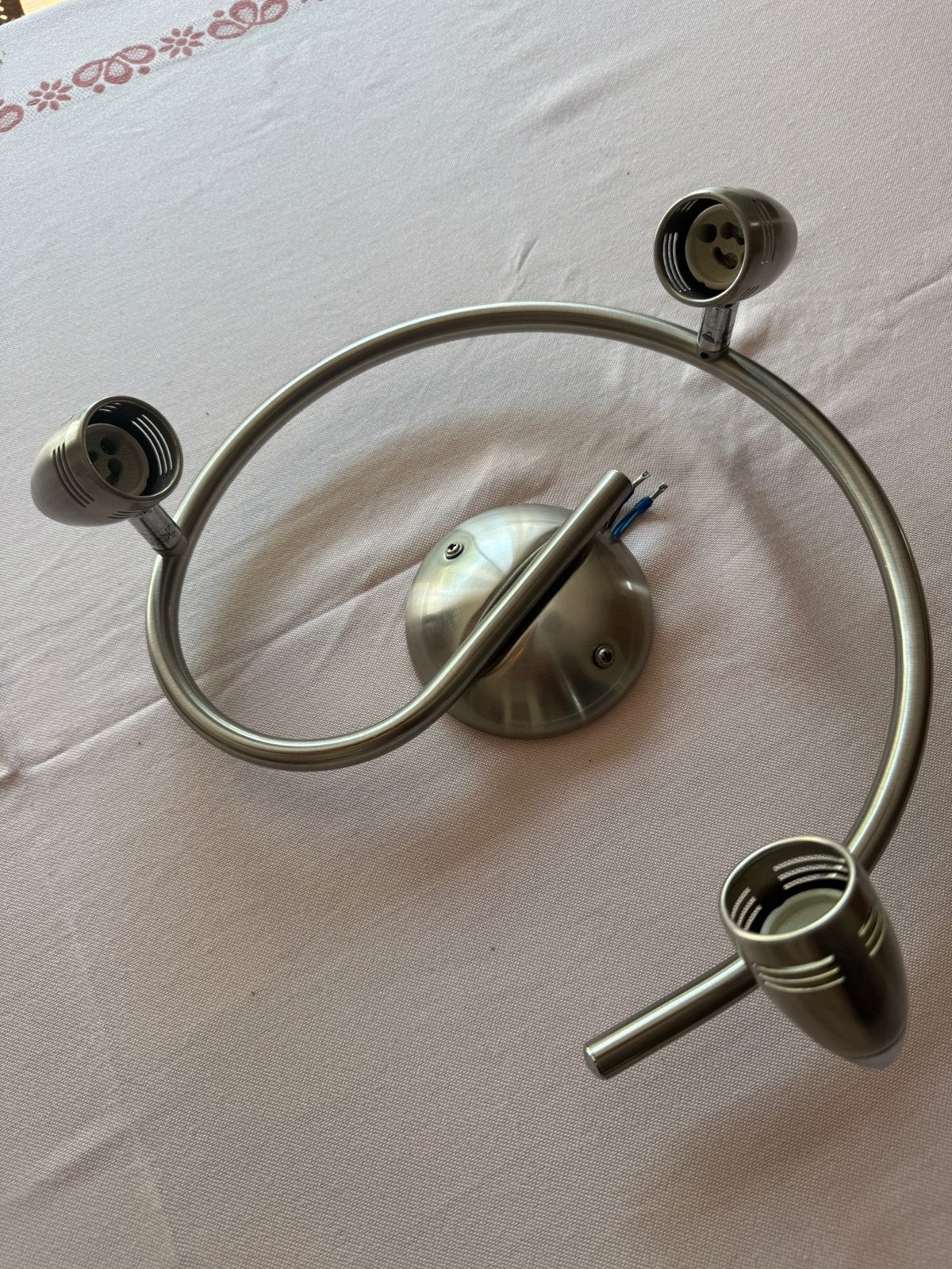Lampes EGLO 3 spotes, Comme neuf, Enlèvement, Eglo, Argenté