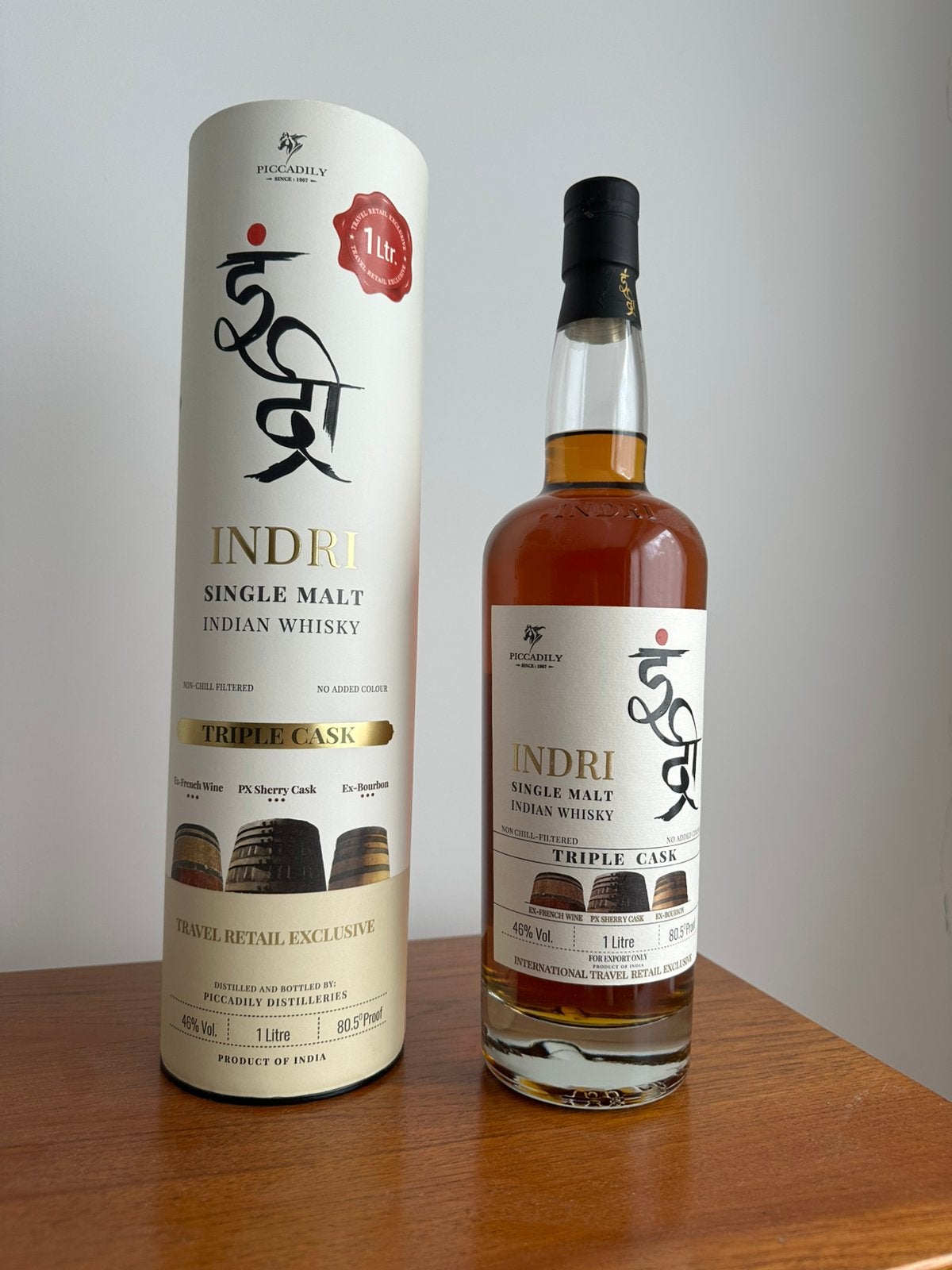 Whisky Indri Single Malt Indian Whisky - Triple Cask - 1L, Verzamelen, Overige gebieden, Overige typen, Nieuw, Ophalen of Verzenden