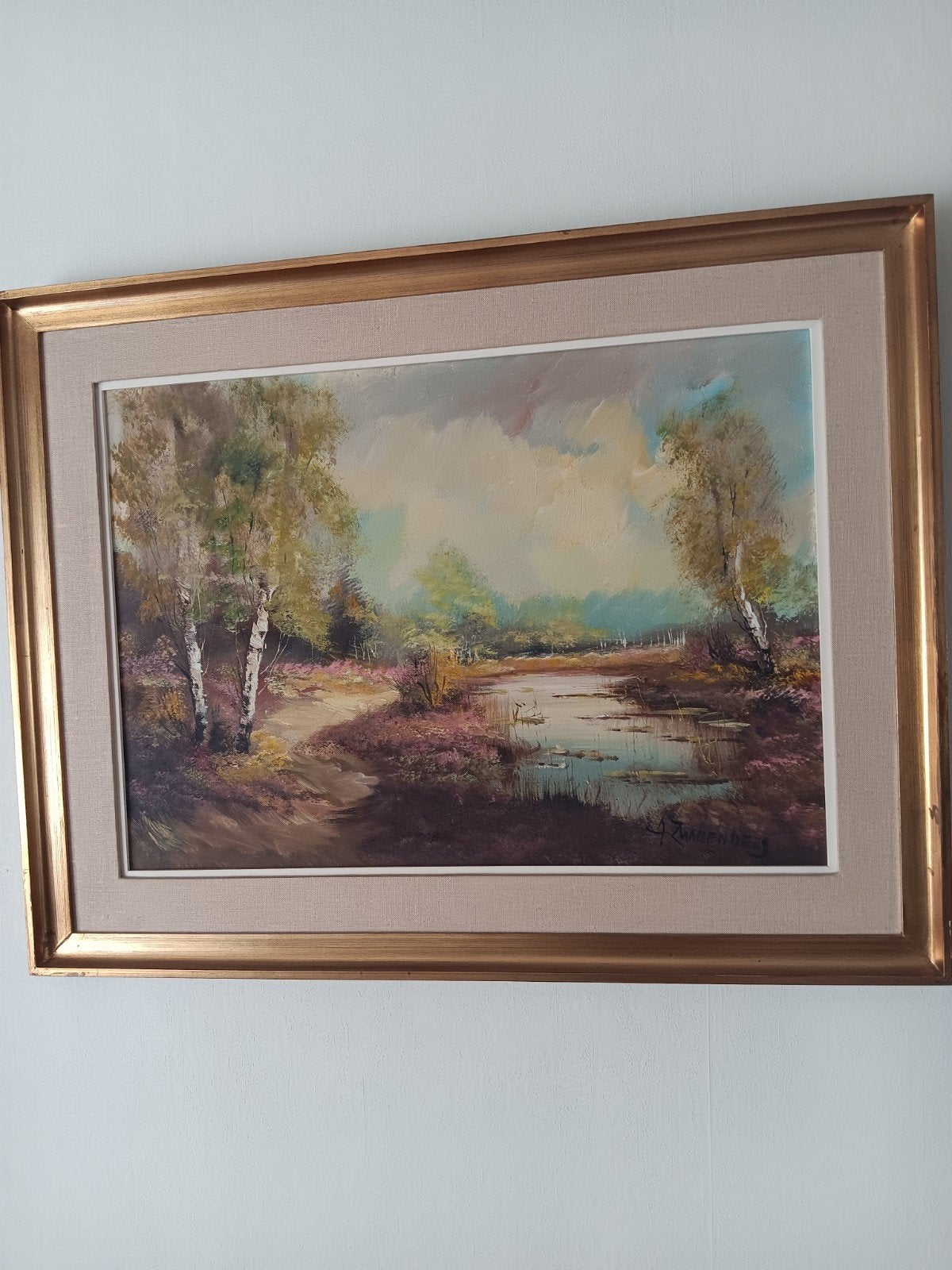 Schilderij A Zwanenberg met kader, Antiek en Kunst, Kunst | Schilderijen | Klassiek, Ophalen