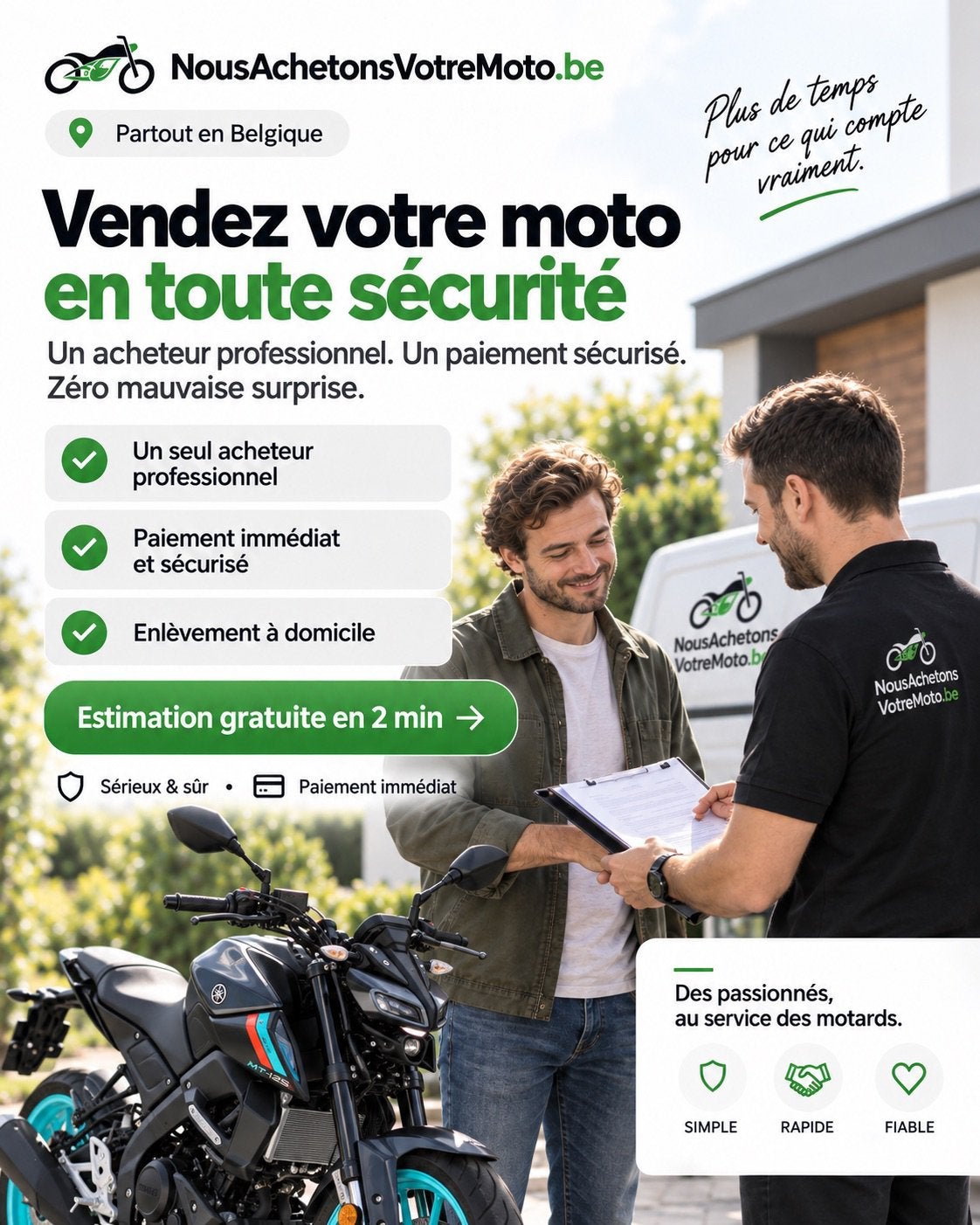 Rachat moto Yamaha Honda BMW Kawasaki KTM Paiement immediat, Motos, Enlèvement