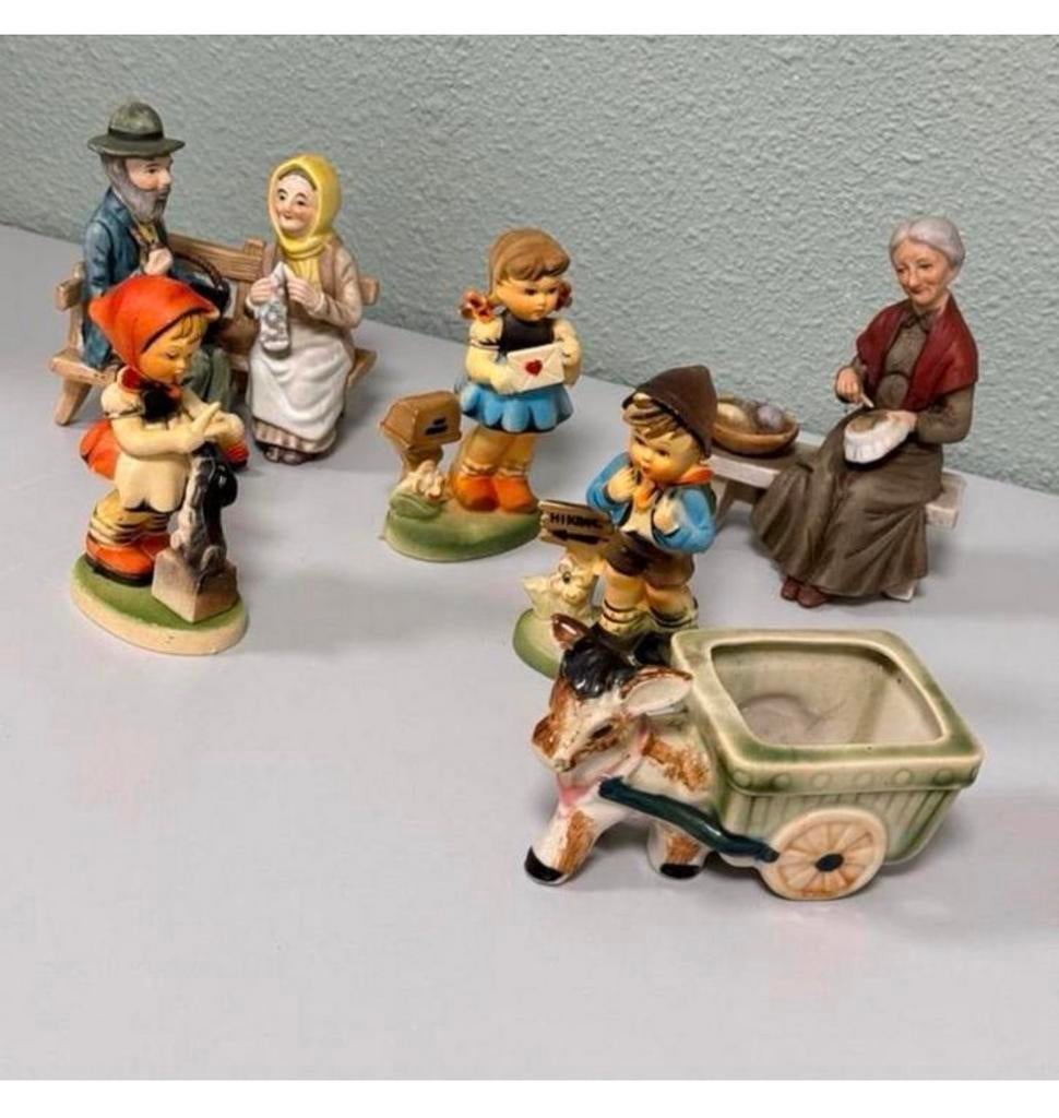 Lot de 6 figurines anciennes de ferme et de hummel, Enlèvement ou Envoi, Comme neuf, Hummel