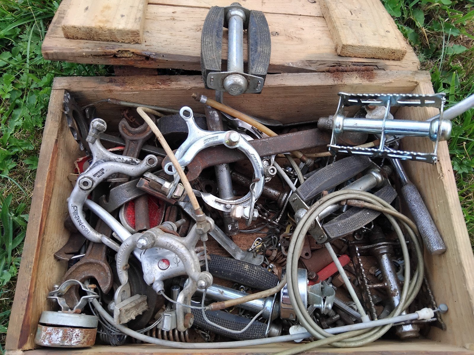 Lot pédales,étriers,accessoires vélo vintage, Vélos & Vélomoteurs