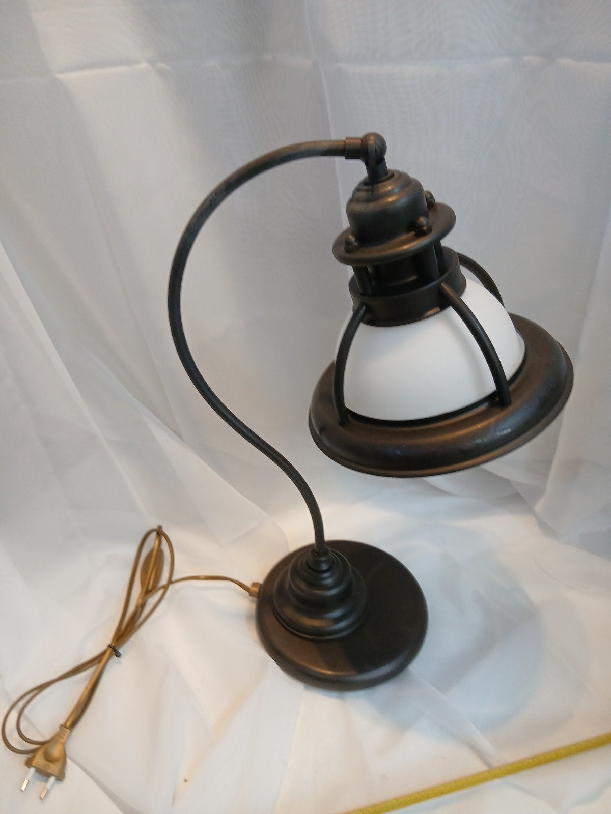 industriële bureaulamp, Ophalen of Verzenden, Glas, Bureaulamp