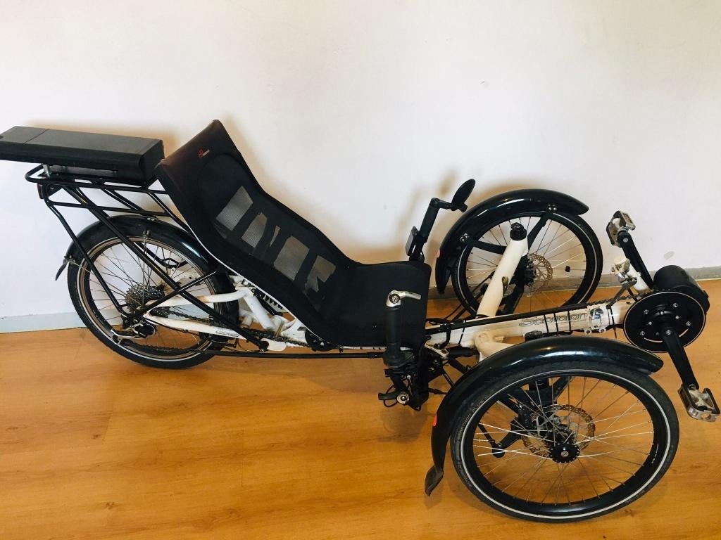 HP Velotechnik Scorpion opvouwbaar E- Ligfiets/Driewieler., Ophalen of Verzenden, Gebruikt