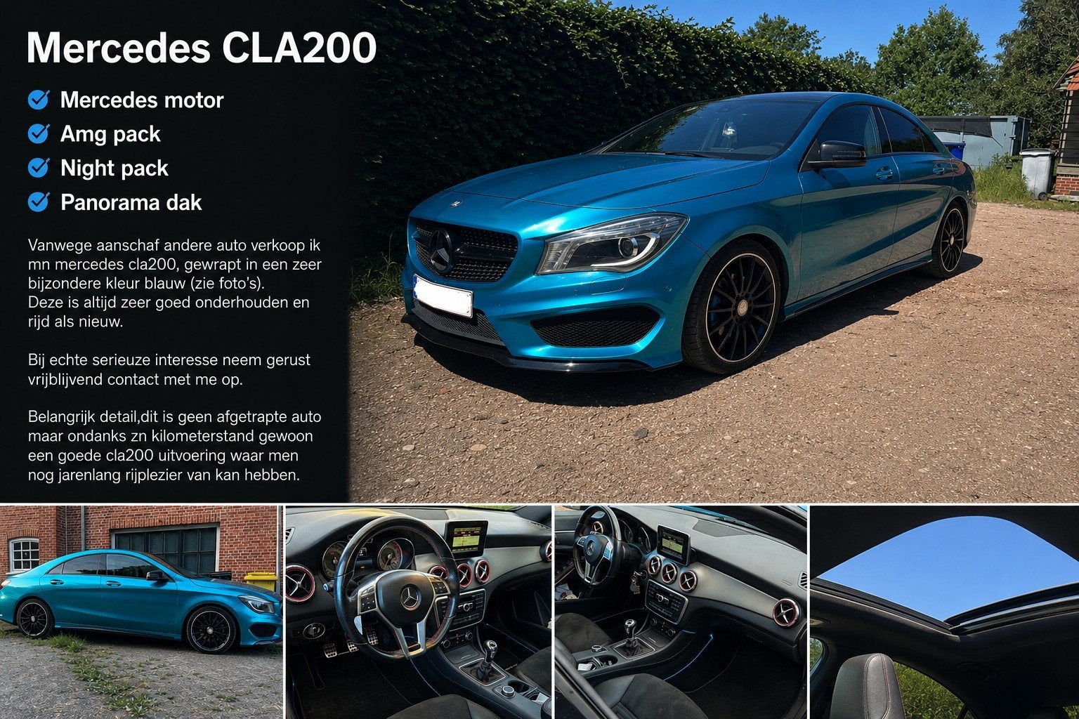 Mercedes cla200, Auto's, Mercedes-Benz, Euro 5, Zwart, 4 cilinders, 5 deurs