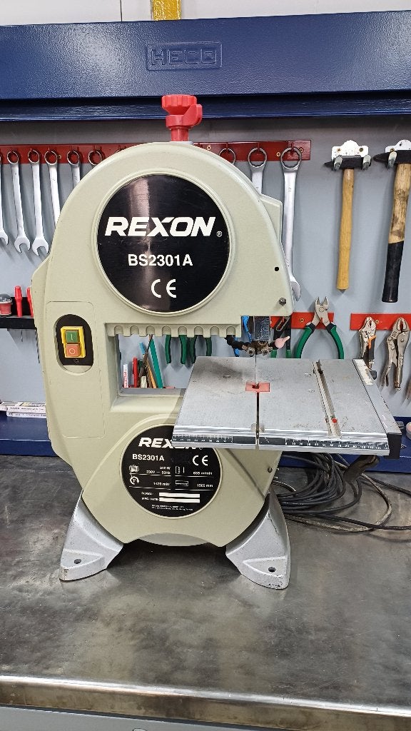 Scie à ruban Rexon BS2301A + 4 scies de rechange., Bricolage & Construction, Outillage | Scies mécaniques, Enlèvement, Utilisé