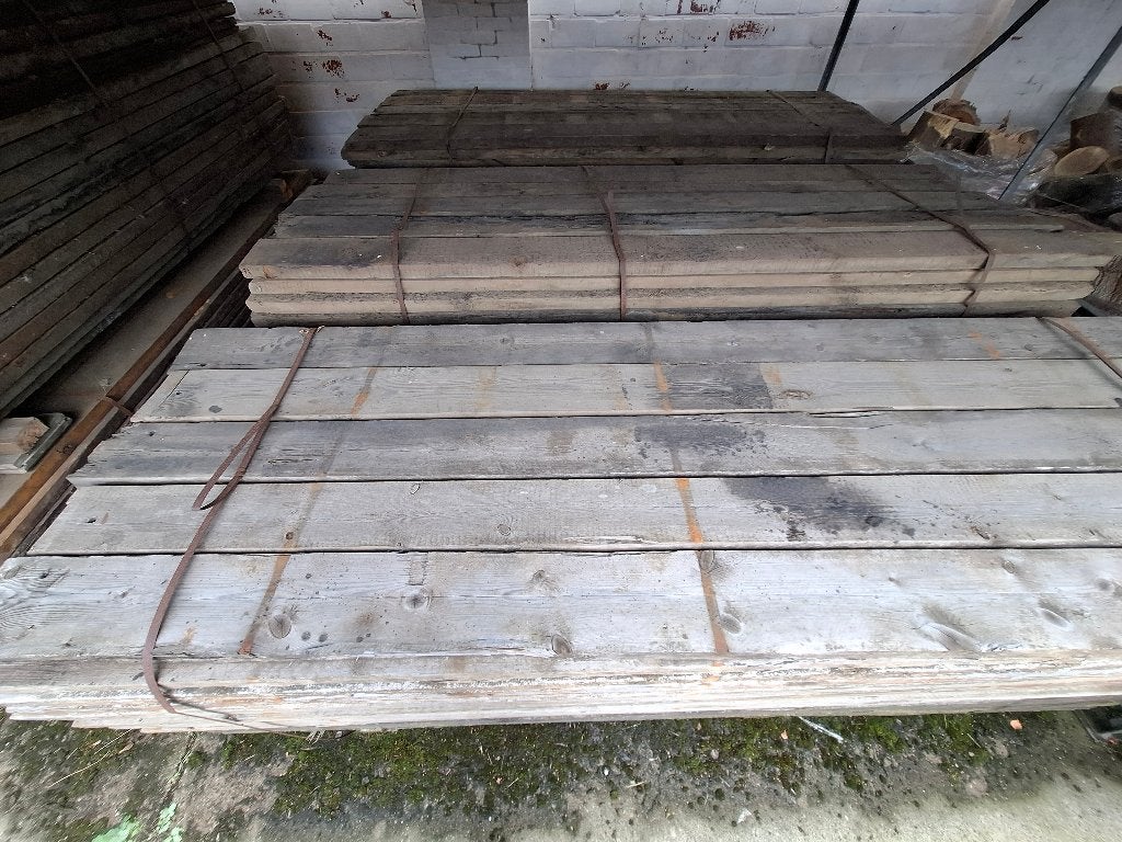 Grenen wagondelen - Authentiek en robuust hout, Doe-het-zelf en Bouw, Hout en Planken, Ophalen, Gebruikt, 25 tot 50 mm, Grenen