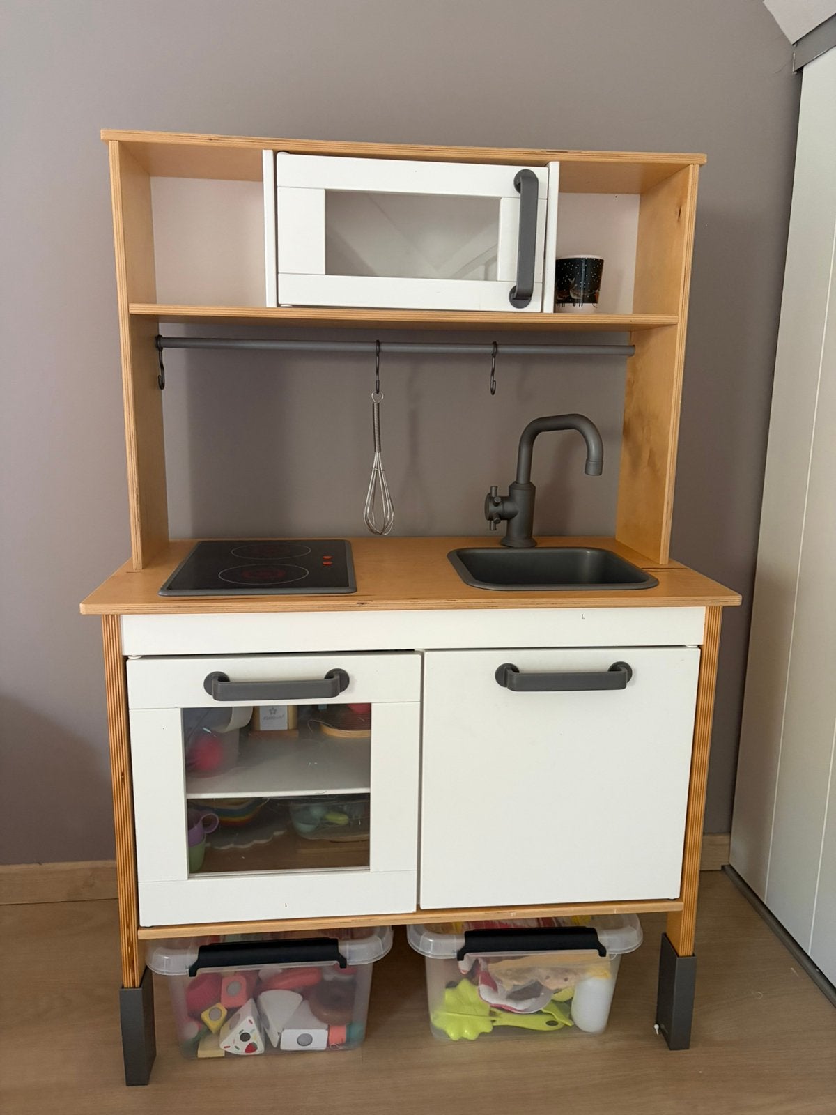 Speelgoedkeuken Ikea met toebehoren, Enlèvement, Utilisé, Bois, Jouer à la cuisine