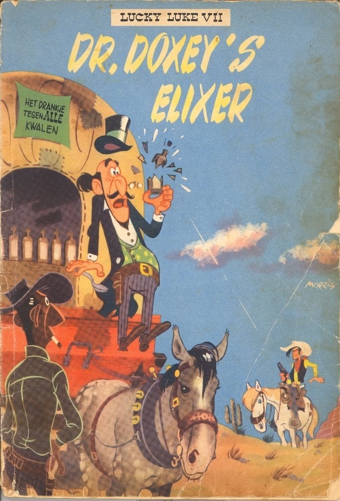 Verzameling strips Lucky Luke - Dupuis 1ste druk., Meerdere stripboeken, Ophalen of Verzenden, Gelezen, Morris