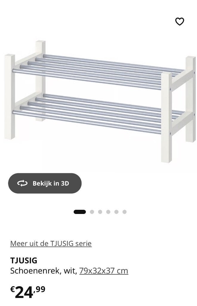 Schoenenrekje, Ophalen, Zo goed als nieuw