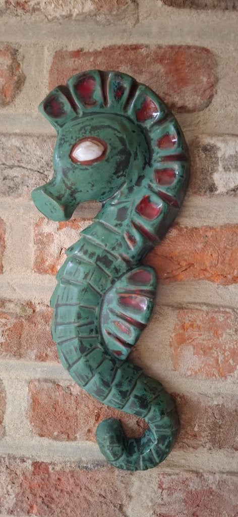 Hippocampe en céramique vintage/hippocampe émaillé, Enlèvement ou Envoi