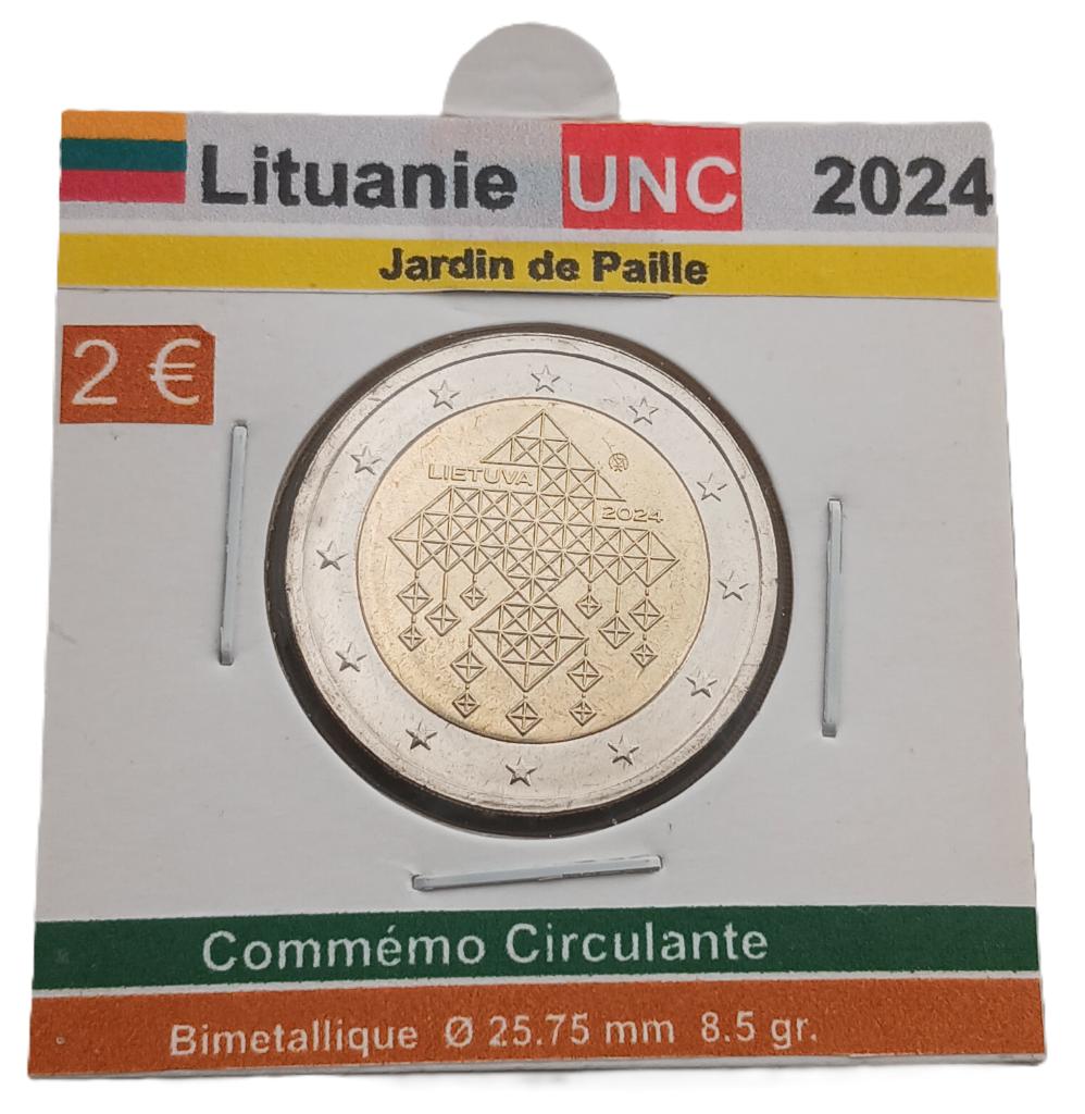 LITUANIE 2 euros Jardin de Paille année 2024 UNC, Timbres & Monnaies, Monnaies | Europe | Monnaies euro, Envoi, Autres pays, 2 euros