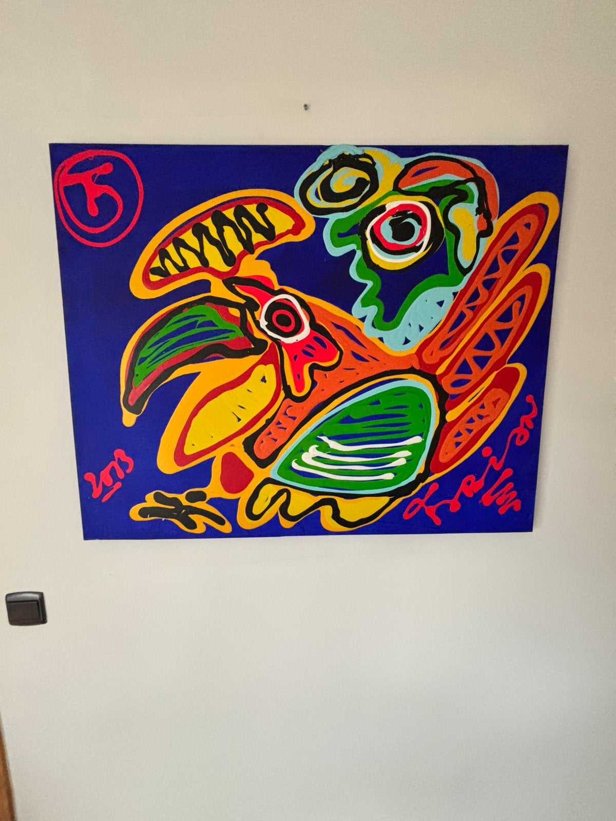 Big bird ride fabian kunstenaar, Antiek en Kunst, Kunst | Litho's en Zeefdrukken, Ophalen