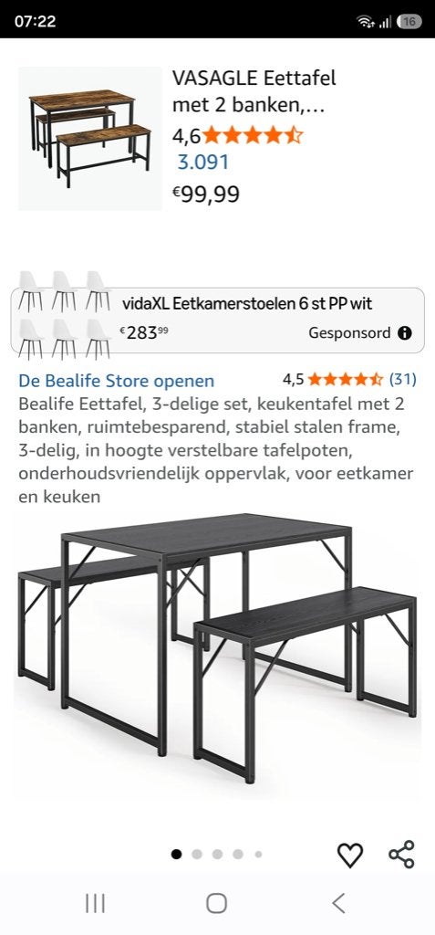 Eet of keukentafel met 2 banken, Huis en Inrichting, Tafels | Eettafels, Ophalen, 100 tot 150 cm, 50 tot 100 cm, Zo goed als nieuw