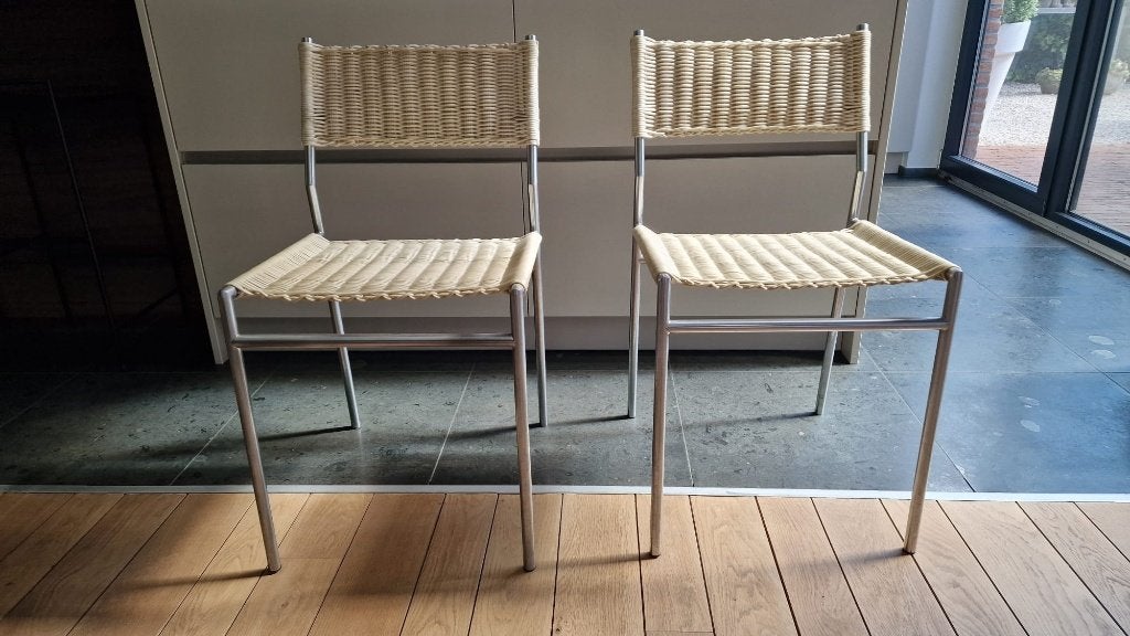 Spectrum SE05 stoelen (Martin Visser), Huis en Inrichting, Ophalen, Gebruikt, Wit, Metaal