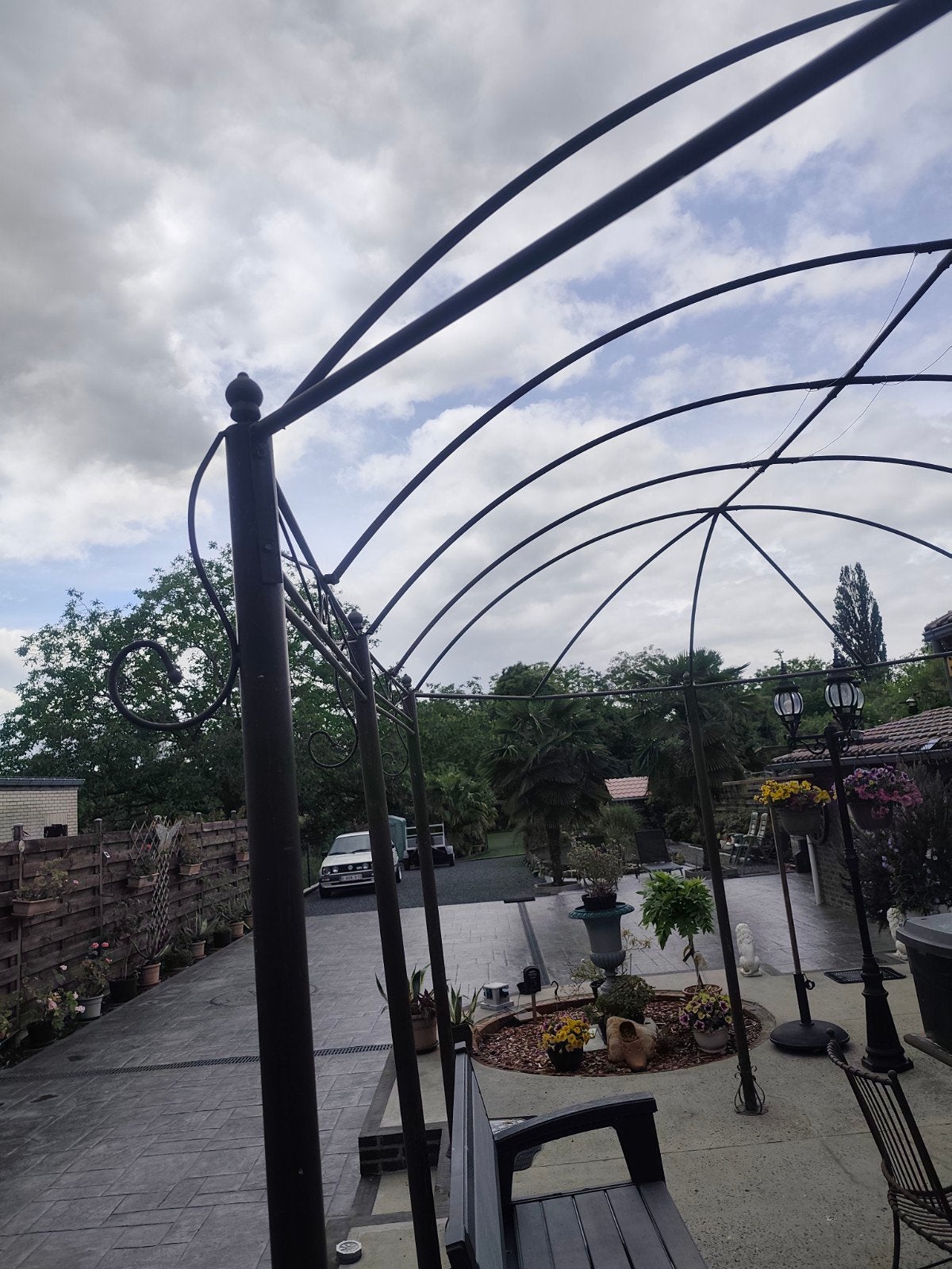 Gazebo met groot volume en nieuwe doeken, Tuin en Terras, Ophalen