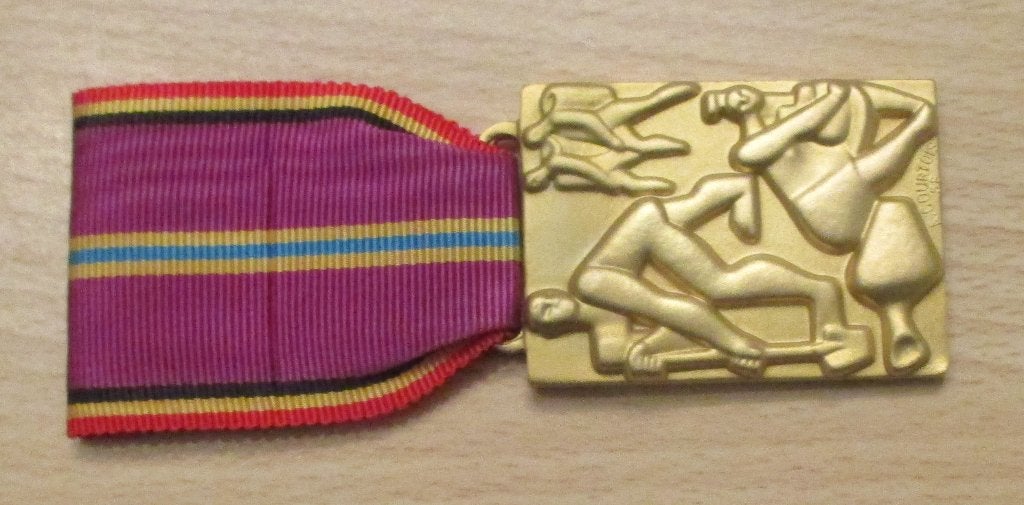 Congo-Belge Medaille van Ambachtelijke Verdienste 1e Klasse, Ophalen of Verzenden, Landmacht, Lintje, Medaille of Wings