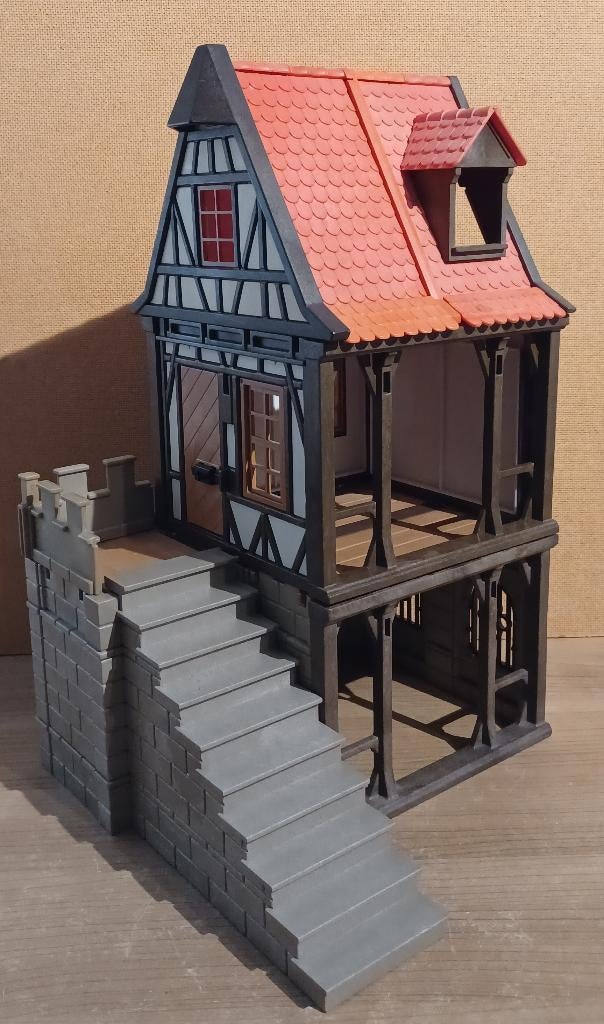 playmobil groot middeleeuws huis, Enlèvement ou Envoi, Utilisé, Playmobil en vrac