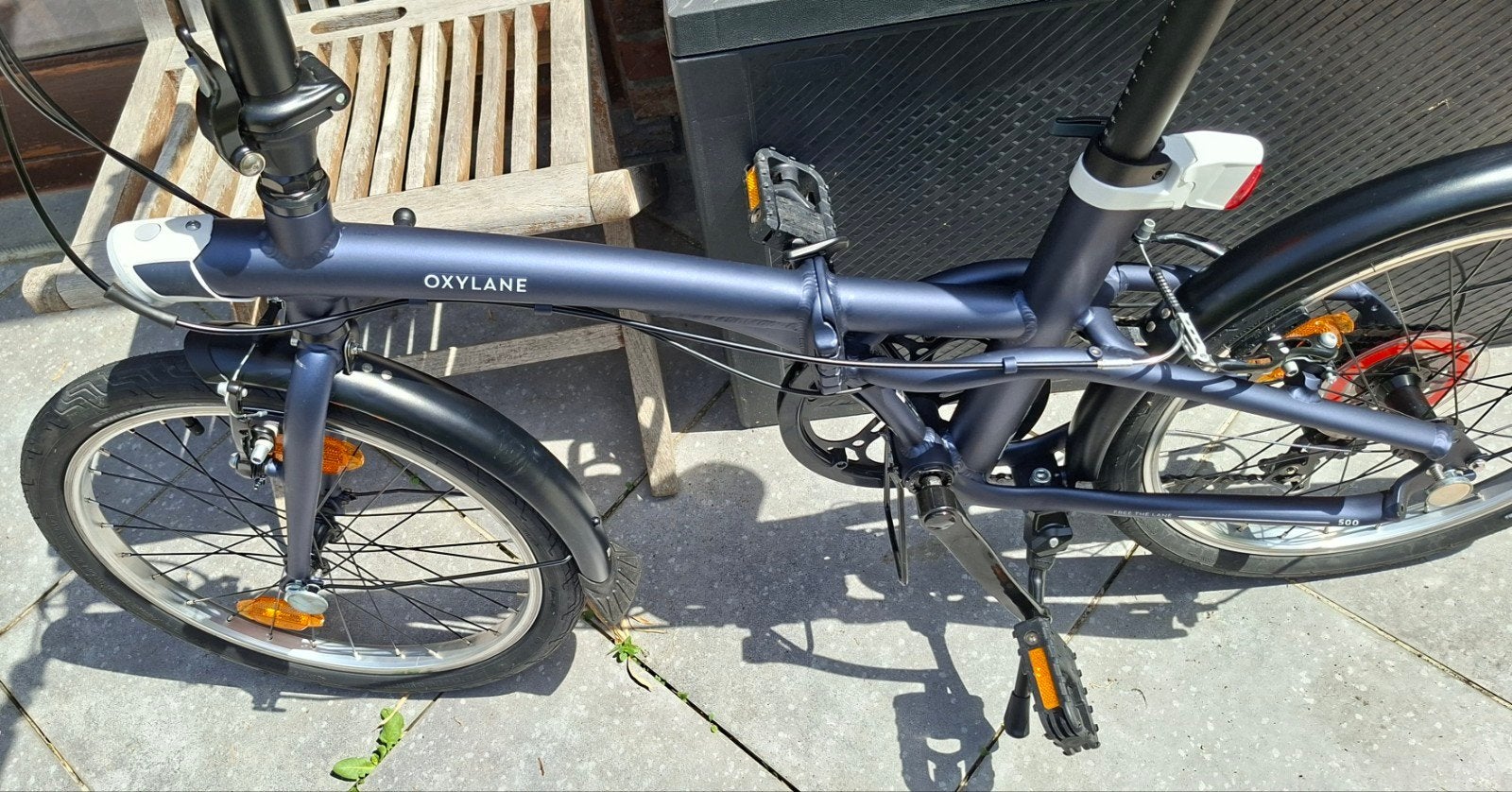 Velo pliable Oxylane 500 / 7 vitesses comme neuf, Vélos & Vélomoteurs, Neuf, Vitesses, Frein sur jante, Enlèvement