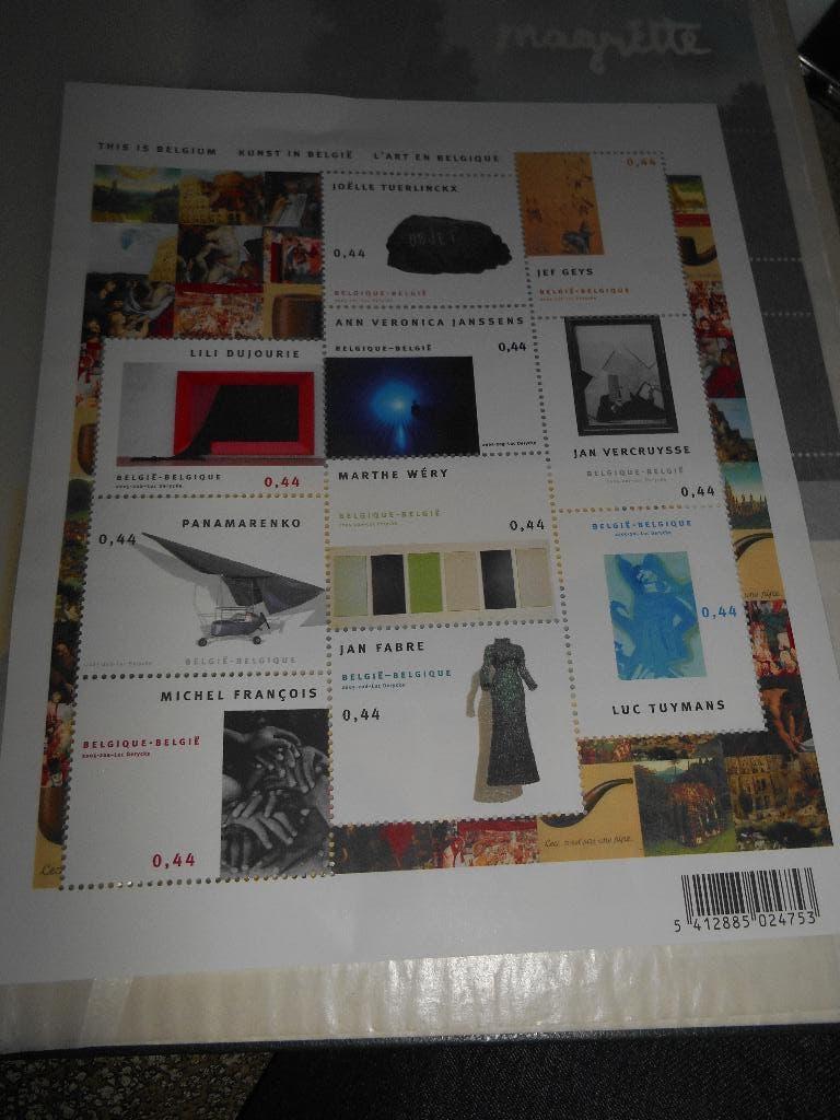 L'art en Belgique Feuillet de 10 Timbres 2007, Enlèvement ou Envoi, Art