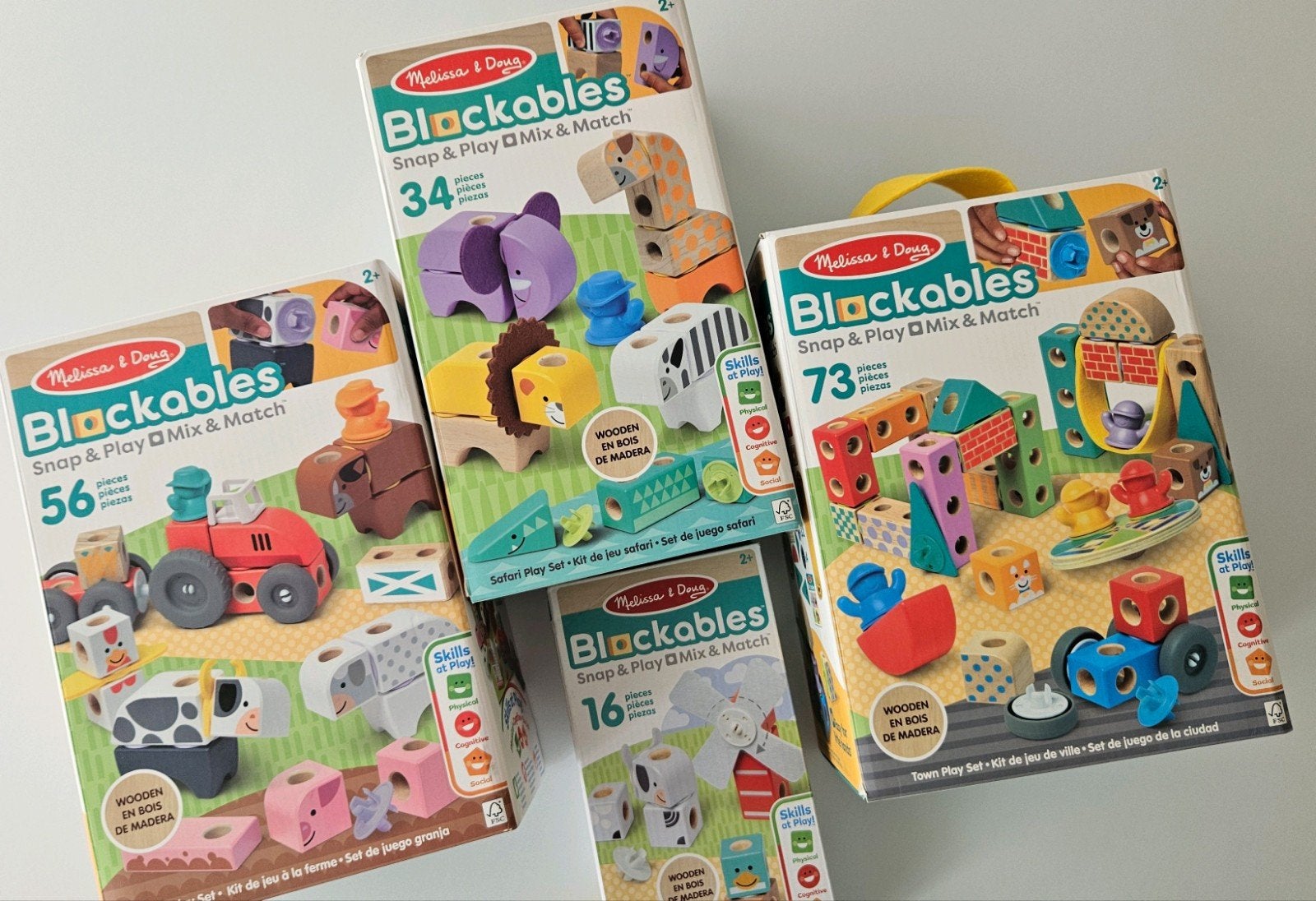 Blokken Blockables Melissa&Doug, Ophalen, Zo goed als nieuw, Bouwen