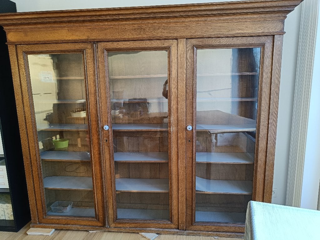 armoire de bibliothèque, Maison & Meubles, 25 à 50 cm, Comme neuf, Avec tablette(s), Chêne