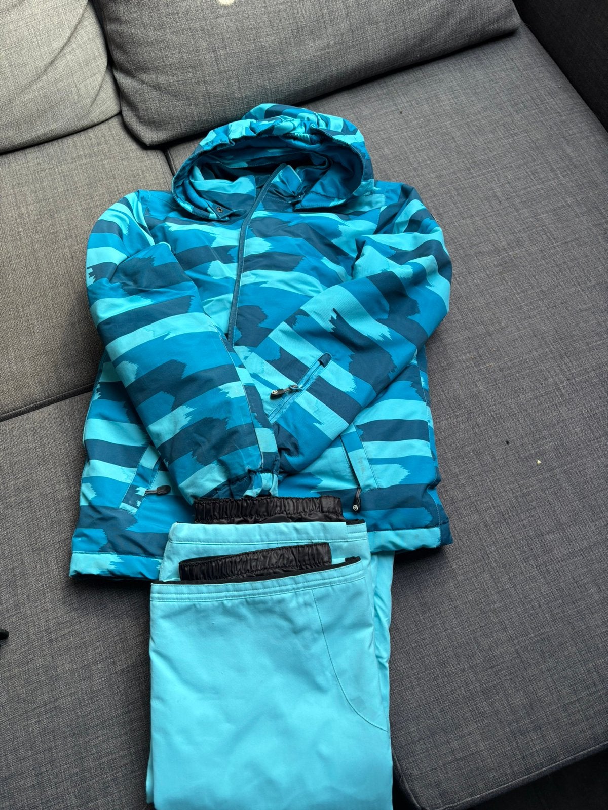Skijas en broek meisjes 12 jaar, Kleding | Dames, Wintersportkleding, Ophalen, Gedragen, Overige typen