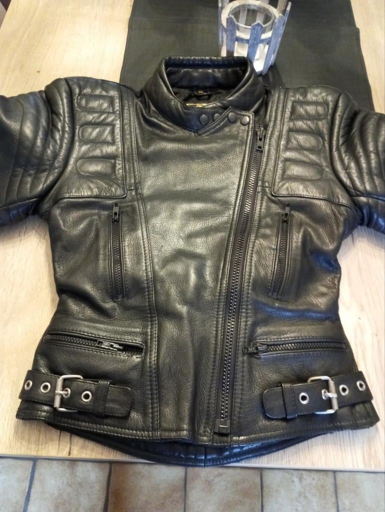 Veste de moto cuir femme 36, Motos, Enlèvement