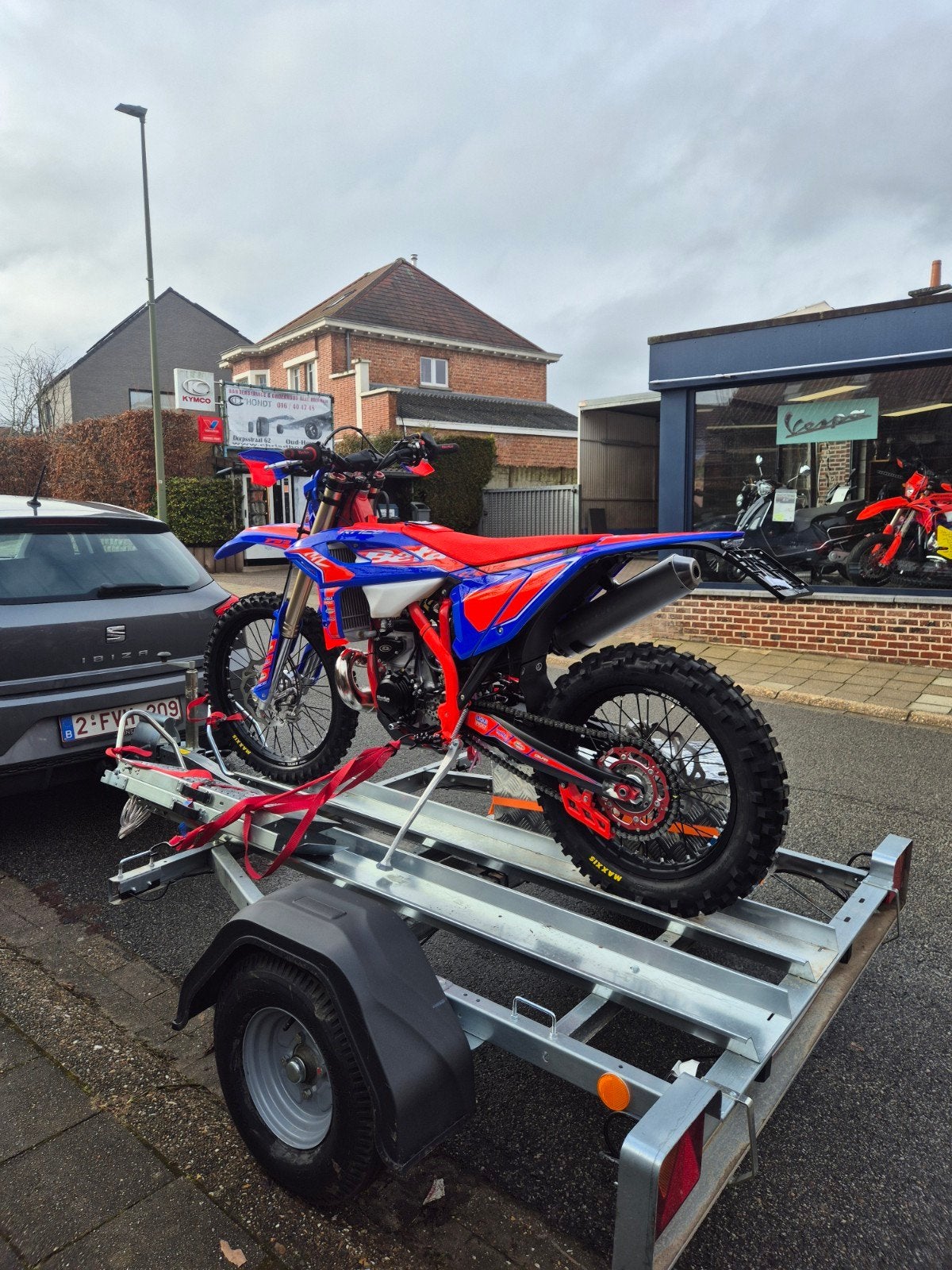 Aanhangwagen voor 2 moto's/scooters met COC, Ophalen