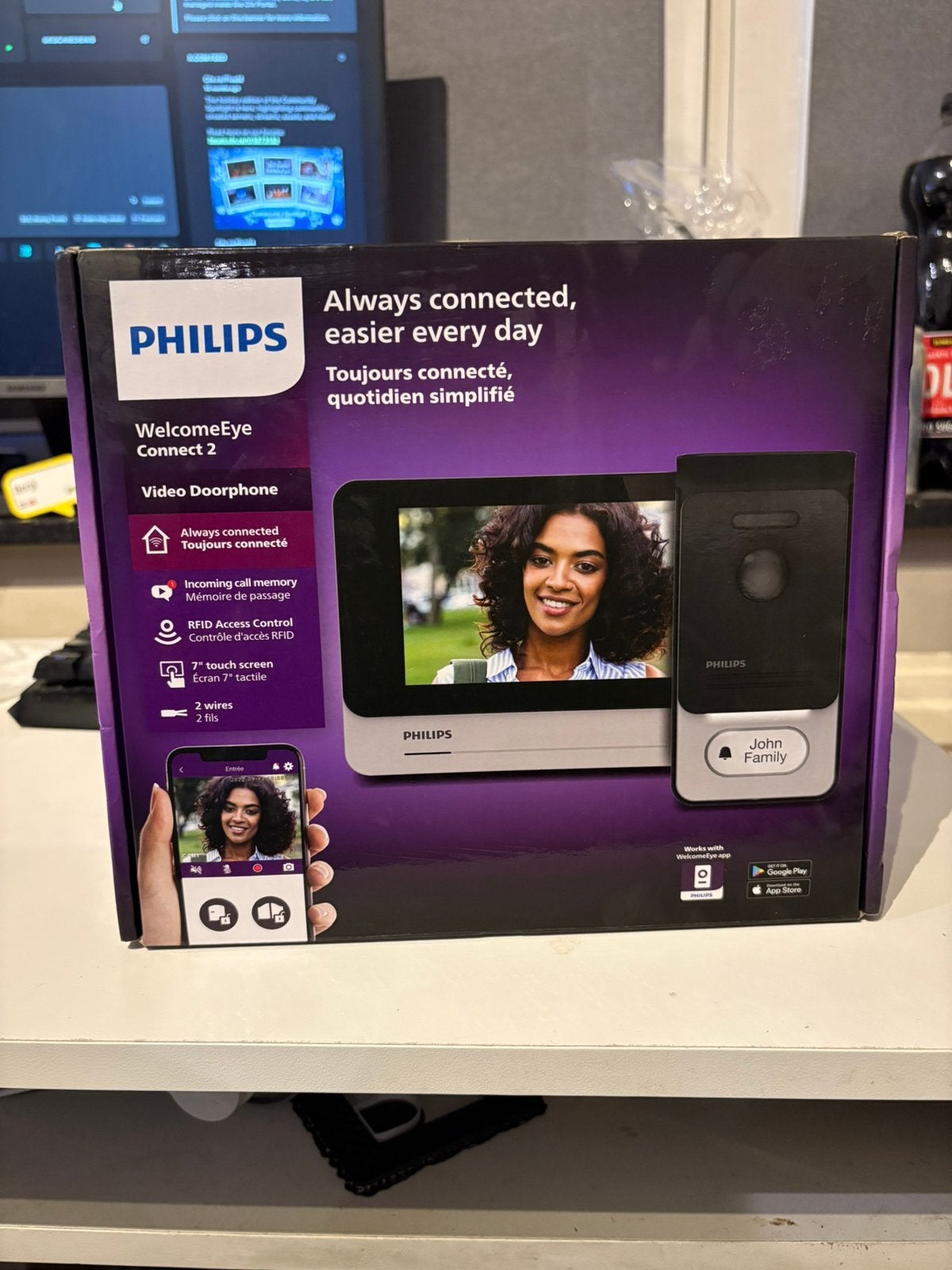 Philips WelcomeEye Connect 2 Videodeurbel met camera, Huis en Inrichting, Ophalen, Nieuw