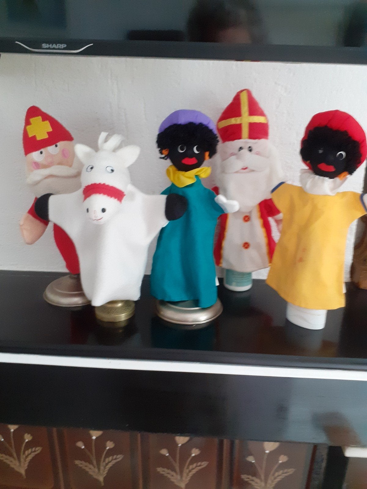 Sinterklaaspoppen Pieten en paard handpoppen, Ophalen of Verzenden