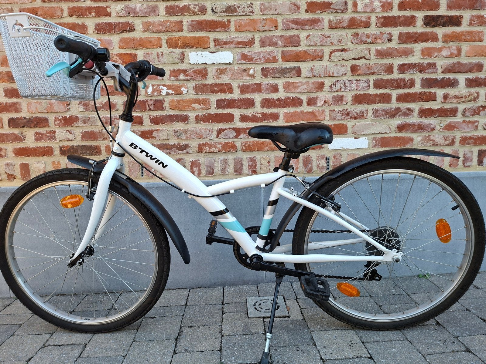 Meisjesfiets 24 inch BTWIN, Fietsen en Brommers, Ophalen, 24 inch, Velgrem, Zo goed als nieuw