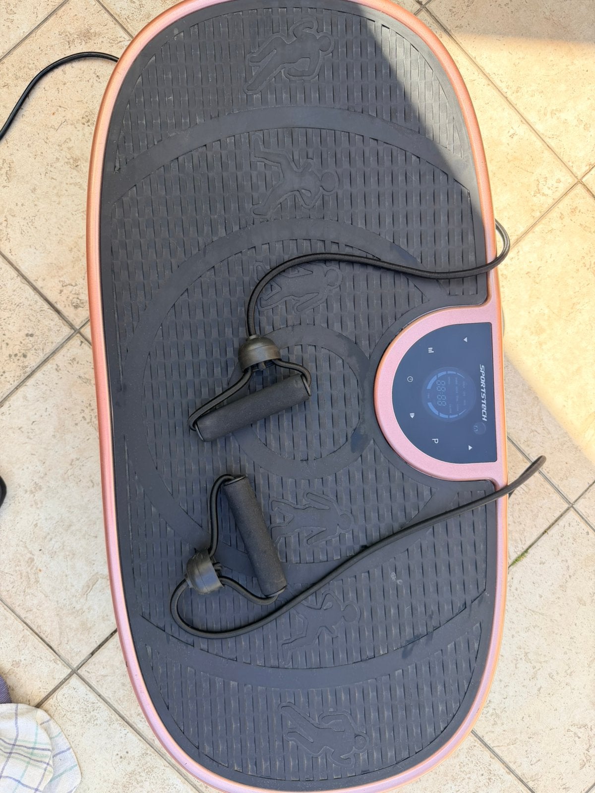 Sportstech VP250 trilplaat in rosékleur, Ophalen, Zo goed als nieuw