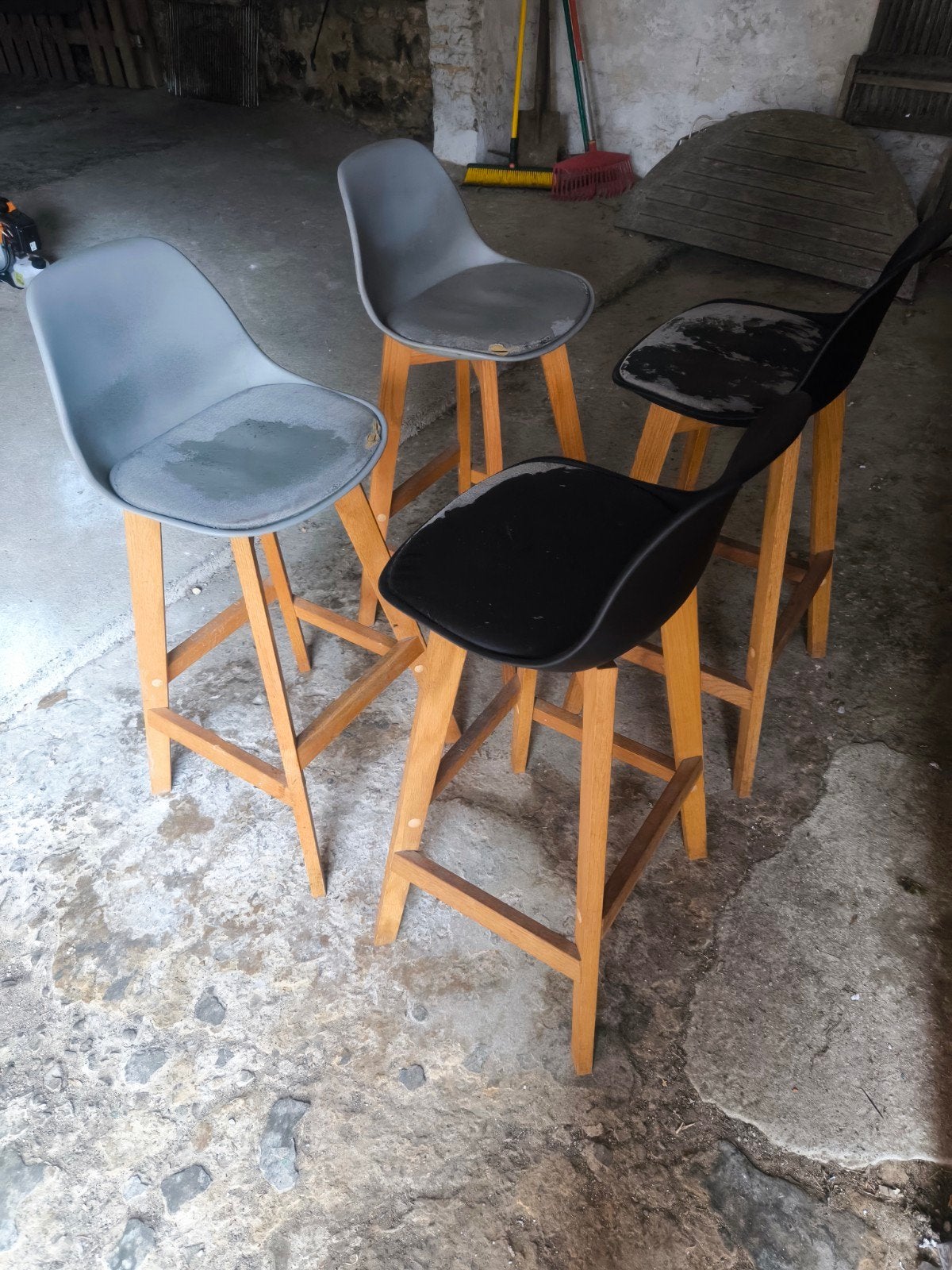 chaise haute chêne massif, Hout, Met voetsteun