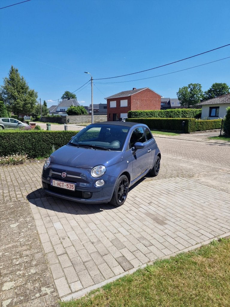 500C 0.9 T TwinAir Pop Stop, Auto's, Voorwielaandrijving, Euro 6, Cabriolet, Blauw