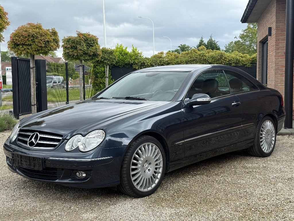 Mercedes-Benz CLK220 CDi Coupe, Auto's, Mercedes-Benz, 4 zetels, Zwart, Blauw, Leder en Stof
