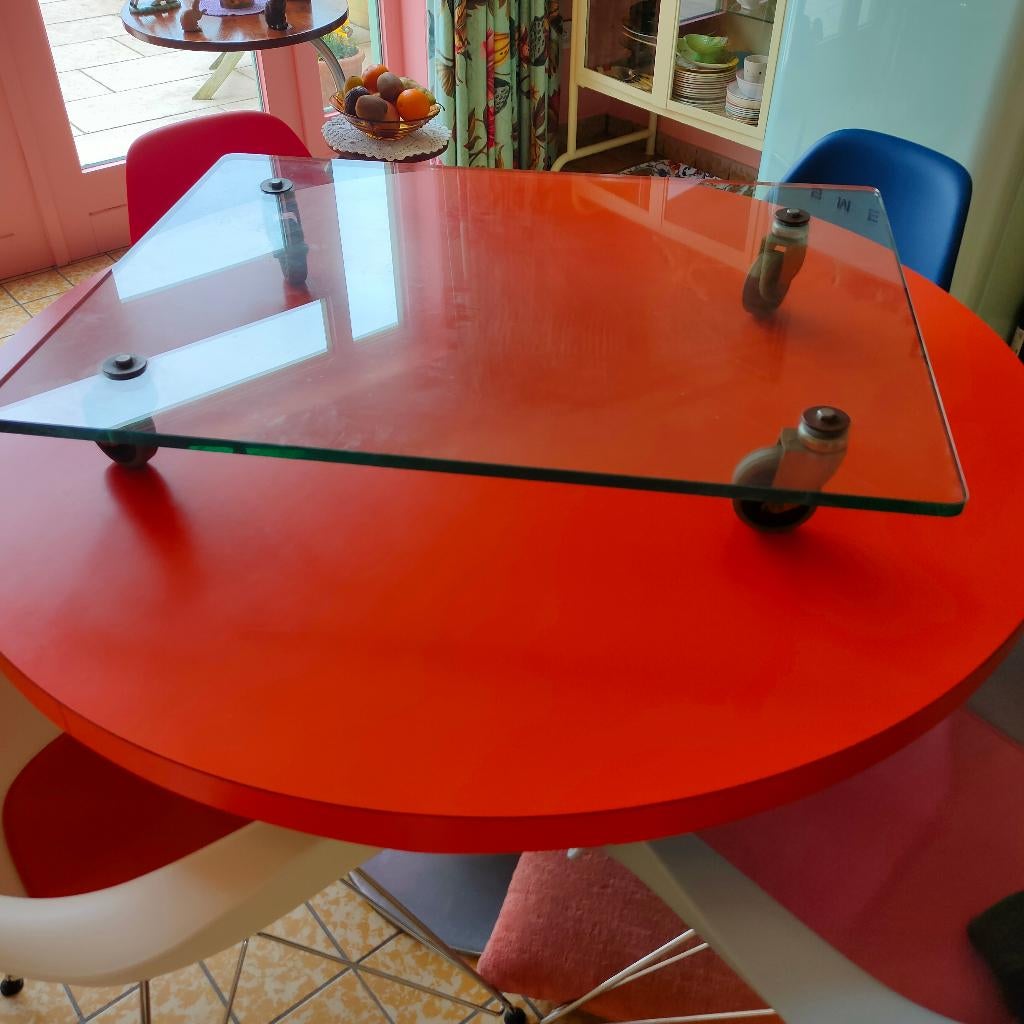 glazen salontafel, Huis en Inrichting, Ophalen, 50 tot 100 cm, 50 tot 100 cm, Minder dan 50 cm